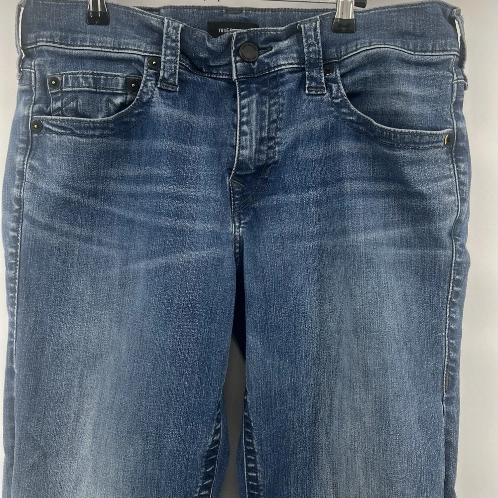 True Religion Devin Men's Jeans 31x30 Slim No Flap‎ Medium Wash Denim
